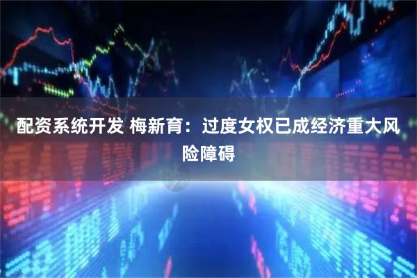 配资系统开发 梅新育：过度女权已成经济重大风险障碍