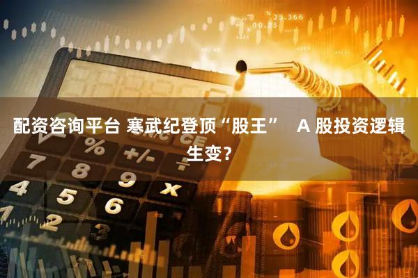 配资咨询平台 寒武纪登顶“股王”   A 股投资逻辑生变？